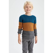 DeFacto Erkek Çocuk Regular Fit Bisiklet Yaka Kazak R3179A622AU