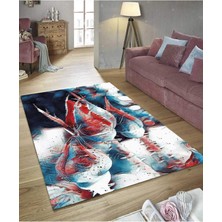 Süngersan Renkli Halılar Yıkanabilir Dijital Baskı Modern Dekoratif Kaymaz Tabanlı Salon Halısı Mutfak Halısı Yolluk