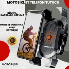 Motobros Motosiklet Bisiklet Telefon Tutucu Darbelere Karşı Korumalı