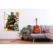 Bestablo Soyut Gitar Kanvas Tablo