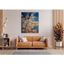 Bestablo Elma Çiçeği Desenli Kanvas Tablo