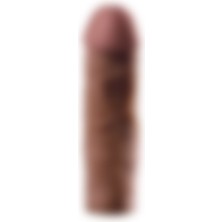 Mega 2 Brown Gerçekçi Damar Görünümlü  7 cm Uzatmalı Penis Kılıfı