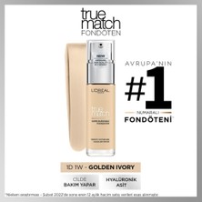 L'Oréal Paris Loreal Paris True Match Bakım Yapan Fondöten 1D GOLDEN IVORY