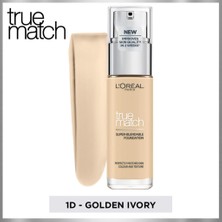 L'Oréal Paris Loreal Paris True Match Bakım Yapan Fondöten 1D GOLDEN IVORY