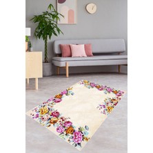 Süngersan Renkli Halılar Yıkanabilir Dijital Baskı Modern Dekoratif Kaymaz Tabanlı Salon Halısı Mutfak Halısı Yolluk