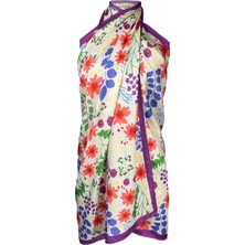 Bolder Lana-Çıtır Çiçek Desen Pareo Iç Göstermeyen Parlak KUMAŞ-95CM*145CM