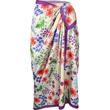 Bolder Lana-Çıtır Çiçek Desen Pareo Iç Göstermeyen Parlak KUMAŞ-95CM*145CM