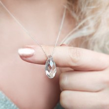 Vaoov Kadın 925 Ayar Gümüş Swarovski Taşlı Kolye