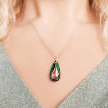 Vaoov Kadın 925 Ayar Gümüş Mistik Swarovski Taşlı Kolye