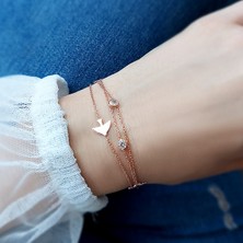 Vaoov 925 Ayar Gümüş Kadın Kırlangıç Bileklik