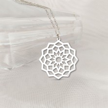 Vaoov 925 Ayar Gümüş Geometrik Desenli Kolye
