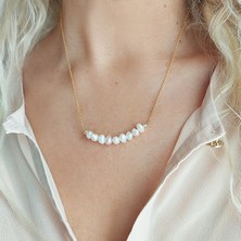 Vaoov 925 Ayar Gümüş Incili Kolye