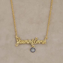 Vaoov 925 Ayar Gümüş Kişiye Özel El Yazısı Isimli Göz Nazarlı