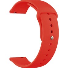Markacase Garmin Forerunner 645 - 645 Music Için Silikon Kordon Kayış Kırmızı