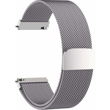 Markacase Amazfit Gts 2-2e Için Mıknatıslı Milanese Kordon Gümüş