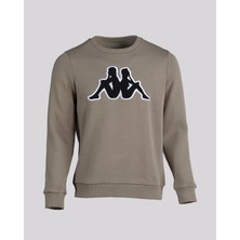 Kappa Logo Airivit Erkek Gri-Siyah Eşofman Üst