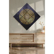 Özcanlar Çerçeve Çerçevesiz Parçalı Çerçeve Görünümlü 9 Parça Mdf Tablo Seti Çoklu Baskı Seti Mandala ÖZC-MDF9M