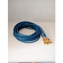 YSN Sounds Amfi Rca Kablosu 5 Metre %100 Bakır Çok Renkli Rca Ses Aktarım Kablosu El Yapımı 5 Metre