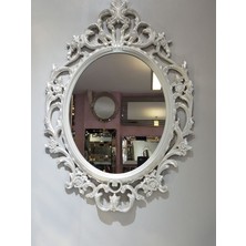 Ayna Denizi Vintage Taç Model Sedef Renk Dekoratif Ayna