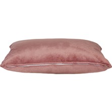 Renkli Ev Tasarım 35 x 50 cm Pembe Gold Ayna Detaylı Çift Taraflı Kırlent Içi Dolgu Elyaf Gizli Fermuarlı