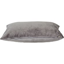 Renkli Ev Tasarım 35 x 50 cm Bej Gümüş Ayna Detaylı Çift Taraflı Kırlent Içi Dolgu Elyaf Gizli Fermuarlı