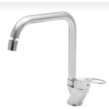 Elmina Armatür Köşe Borulu Oynar Başlıklı Mutfak Eviye Bataryası Çeşmesi Musluğu