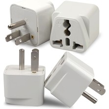 Aogo Abd Priz Dönüştürücü 3 Pinli Fiş Adaptör Üniversal American Fiş Çevirici Type B Plug Adapter