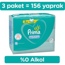 Prima Islak Havlu Mendil Fresh 3'lü 156 Yaprak