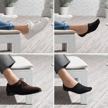 Trendcorap Premium 9'lu Dikişsiz Burunlu Kaydırmaz Silikon Topuklu Bambu Babet Çorap - Renkli