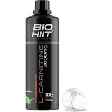 Biohiit L-Karnitin 1000 ml  33+ Servis - Yeşil Elma Aromalı