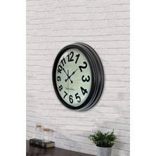 40 cm Siyah Metal Milano Duvar Saati