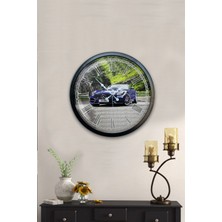 40 cm Siyah Metal Mercedes Duvar Saati