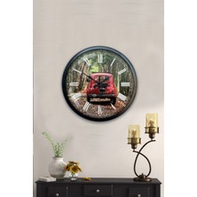 40 cm Siyah Metal Fiat 500 Duvar Saati