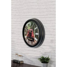 40 cm Siyah Metal Fiat 500 Duvar Saati
