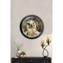40 cm Siyah Metal Kartal Duvar Saati