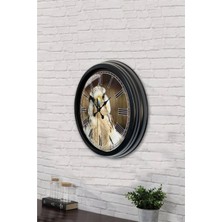 40 cm Siyah Metal Kartal Duvar Saati