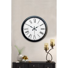40 cm Siyah Metal Roma Klasik Duvar Saati