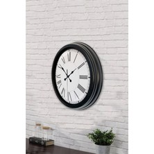 40 cm Siyah Metal Roma Klasik Duvar Saati