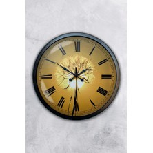 40 cm Siyah Metal Güneş Duvar Saati