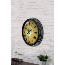 40 cm Siyah Metal Güneş Duvar Saati