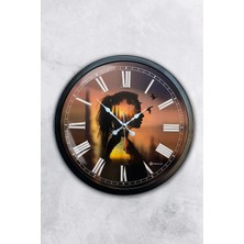 Aib Store 40 cm Siyah Metal Naturalizm Duvar Saati