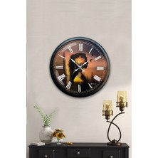 Aib Store 40 cm Siyah Metal Naturalizm Duvar Saati