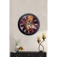 40 cm Siyah Metal Basketbol Duvar Saati