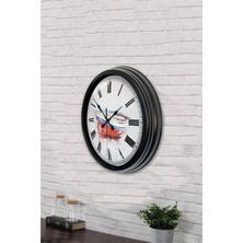 40 cm Siyah Metal Kayık Duvar Saati