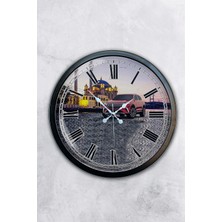 Aib Store 40 cm Siyah Metal Home Duvar Saati