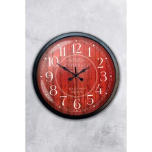 40 cm Siyah Metal Boston 2 Duvar Saati
