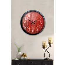 40 cm Siyah Metal Boston 2 Duvar Saati