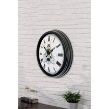 40 cm Siyah Metal Arı Duvar Saati