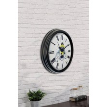 40 cm Siyah Metal Arı Duvar Saati