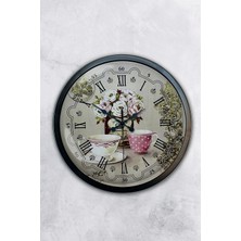 40 cm Siyah Metal Coffee Duvar Saati
